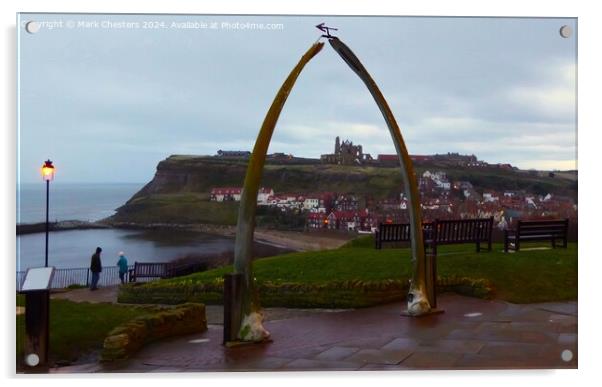 Whitby Whale jaw bone arch Acrylic by Mark Chesters