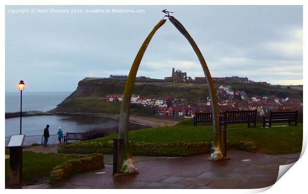 Whitby Whale jaw bone arch Print by Mark Chesters