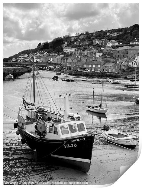 The Harbour At Mousehole Print by Sheila Ramsey