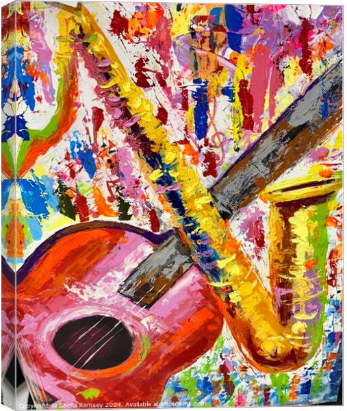 The Art  Of  Music Puerto Rico Canvas Print by Sheila Ramsey