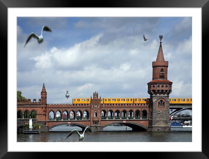 Berlin Oberbaumbrücke Framed Mounted Print by david harding