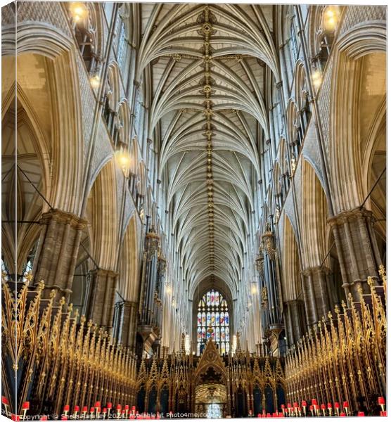Inside Westminster Abbey  Canvas Print by Sheila Ramsey
