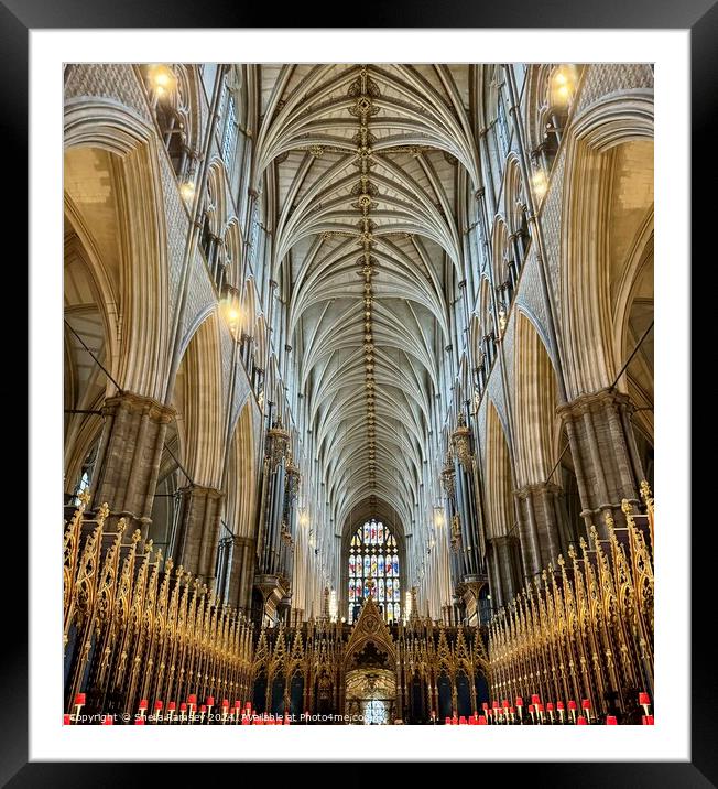 Inside Westminster Abbey  Framed Mounted Print by Sheila Ramsey