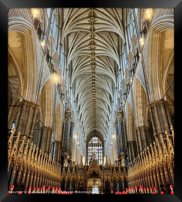 Inside Westminster Abbey  Framed Print by Sheila Ramsey