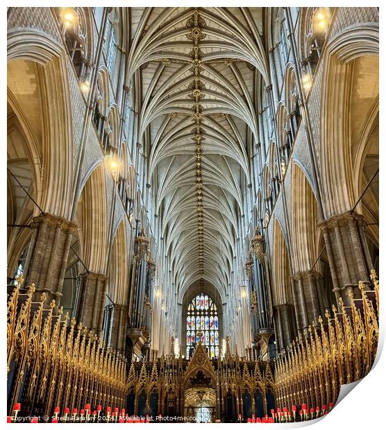 Inside Westminster Abbey  Print by Sheila Ramsey