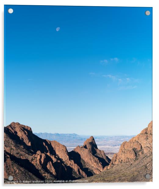 The Window and the Moon at Big Bend National Park Acrylic by Robert Waltman