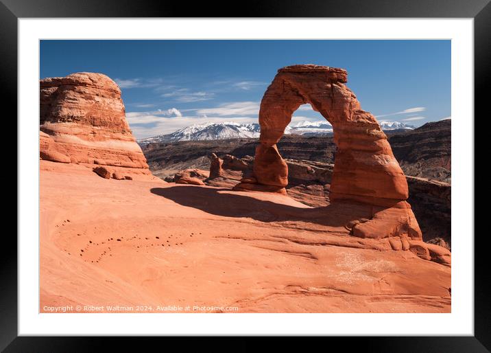 Delicate Arch at Arches National Park Framed Mounted Print by Robert Waltman