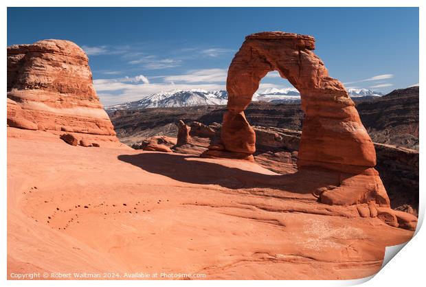 Delicate Arch at Arches National Park Print by Robert Waltman