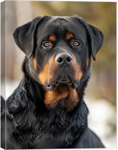 Rottweiler Portrait Canvas Print by K9 Art