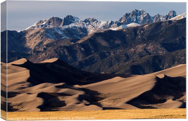 Great Sand Dunes National Park located in the San Luis Valley, Colorado. Canvas Print by Robert Waltman