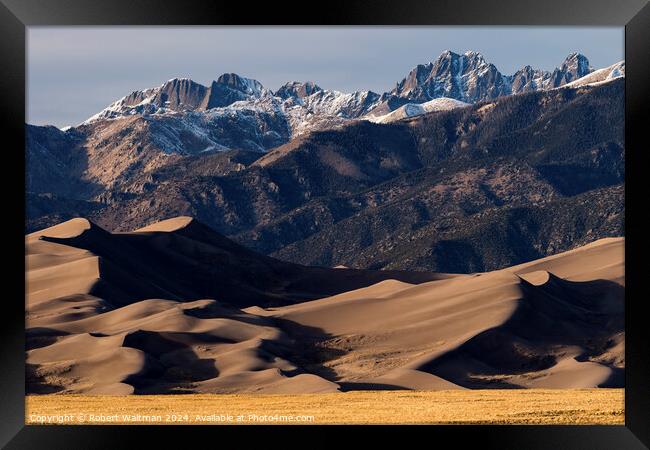 Great Sand Dunes National Park located in the San Luis Valley, Colorado. Framed Print by Robert Waltman