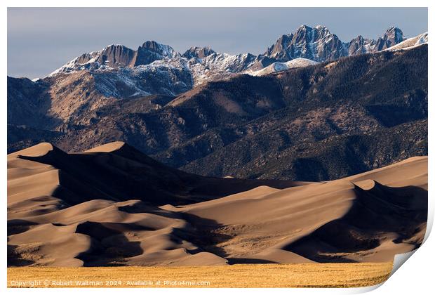 Great Sand Dunes National Park located in the San Luis Valley, Colorado. Print by Robert Waltman