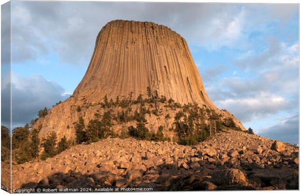Devils Tower National Monument in Wyoming. Canvas Print by Robert Waltman