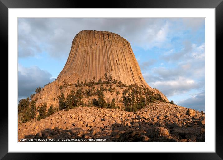 Devils Tower National Monument in Wyoming. Framed Mounted Print by Robert Waltman