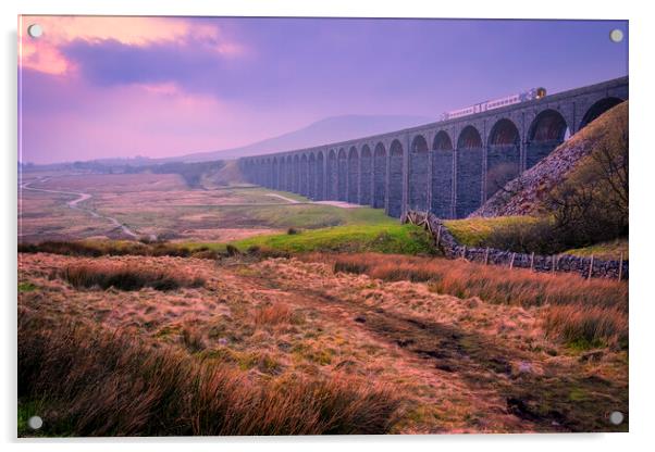 Ribblehead Viaduct Yorkshire Dales  Acrylic by Tim Hill
