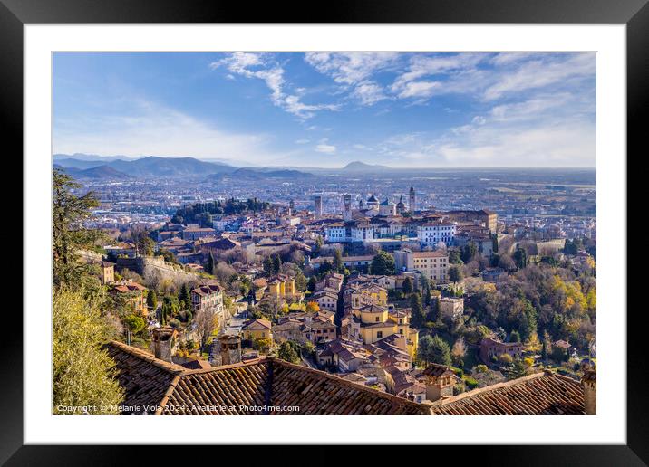 Overlooking Bergamo from San Vigilio Framed Mounted Print by Melanie Viola