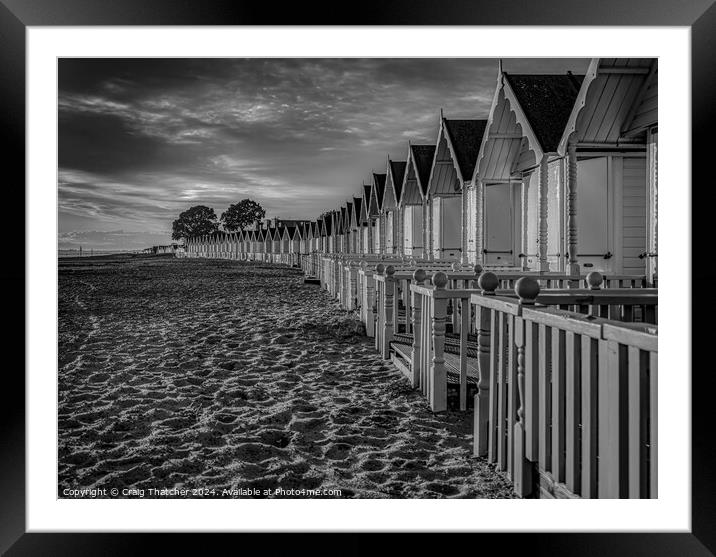 Beach huts Framed Mounted Print by Craig Thatcher