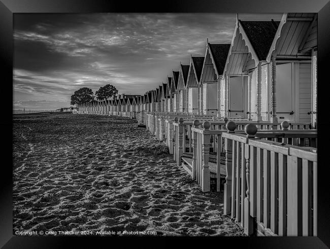 Beach huts Framed Print by Craig Thatcher
