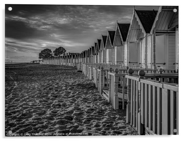 Beach huts Acrylic by Craig Thatcher