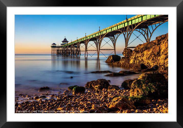 Clevedon Pier  Framed Mounted Print by Craig Thatcher