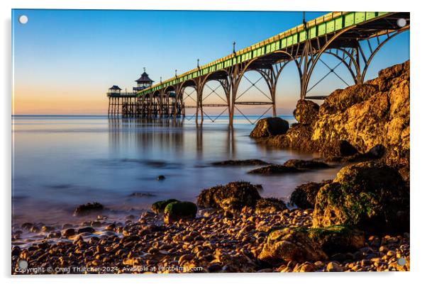 Clevedon Pier  Acrylic by Craig Thatcher