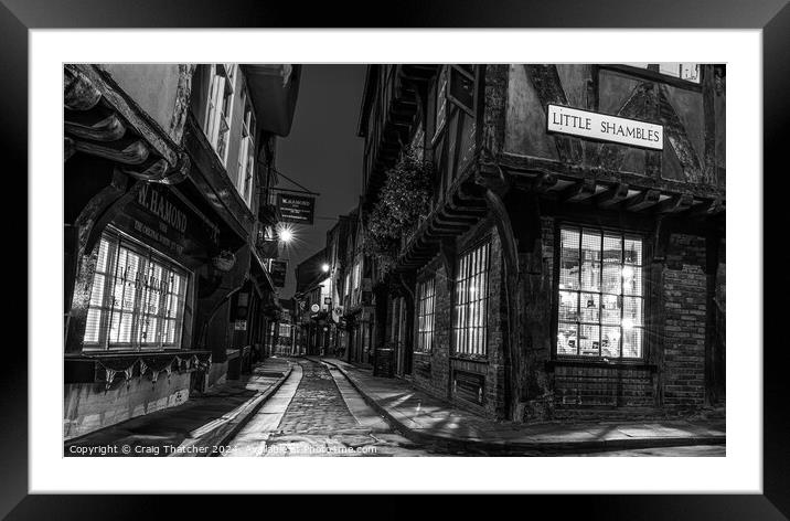 Others The Shambles York Framed Mounted Print by Craig Thatcher