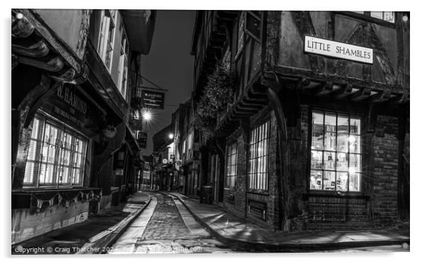 Others The Shambles York Acrylic by Craig Thatcher