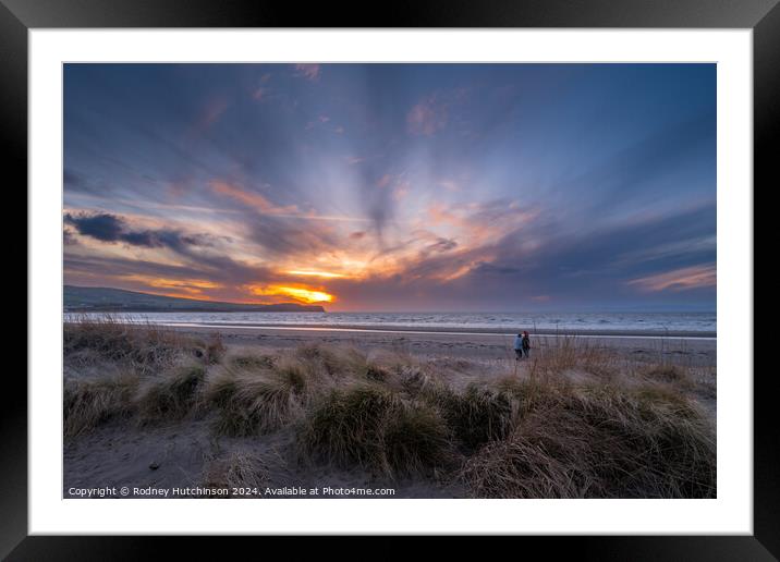 Ayrshire sunset Framed Mounted Print by Rodney Hutchinson