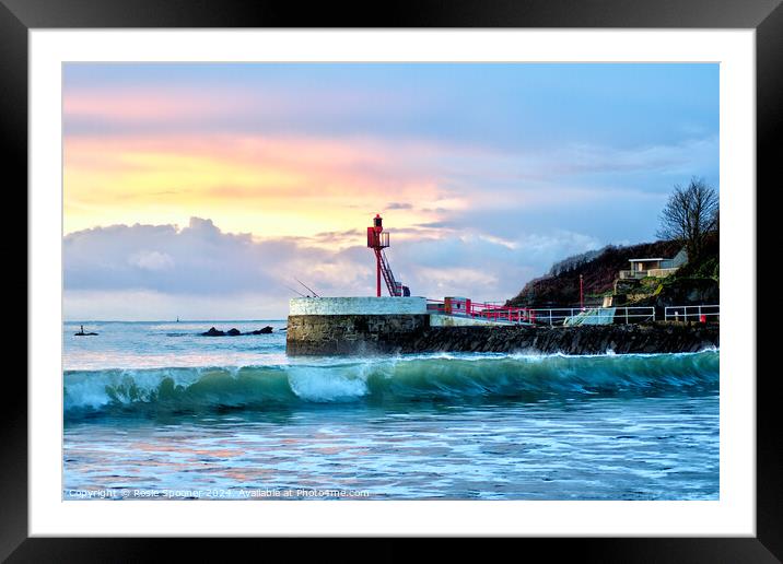 Sunrise View of the Banjo Pier Framed Mounted Print by Rosie Spooner