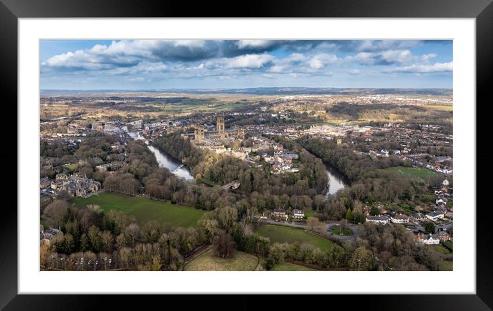 Durham Cathedral Framed Mounted Print by Apollo Aerial Photography