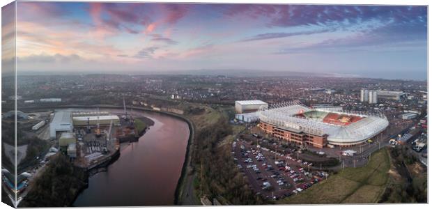 Sunderlands Stadium of Light Canvas Print by Apollo Aerial Photography