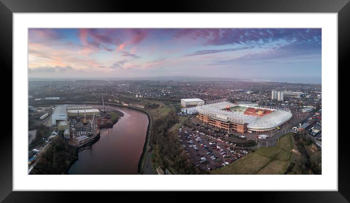 Sunderlands Stadium of Light Framed Mounted Print by Apollo Aerial Photography