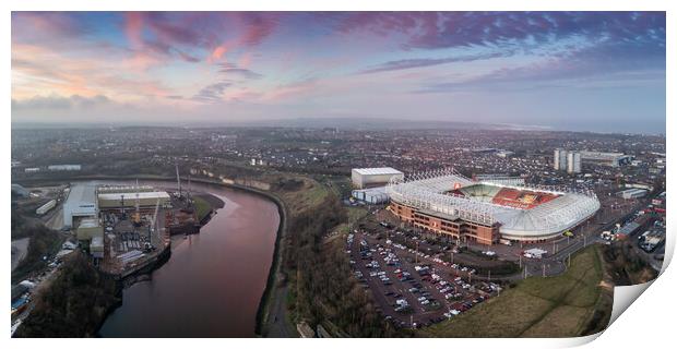 Sunderlands Stadium of Light Print by Apollo Aerial Photography