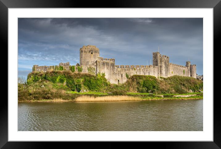 Pembroke Castle, Pembrokeshire, Wales. Framed Mounted Print by Colin Allen