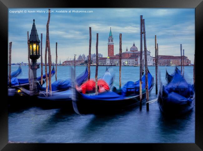 Venice at Dawn  Framed Print by Navin Mistry