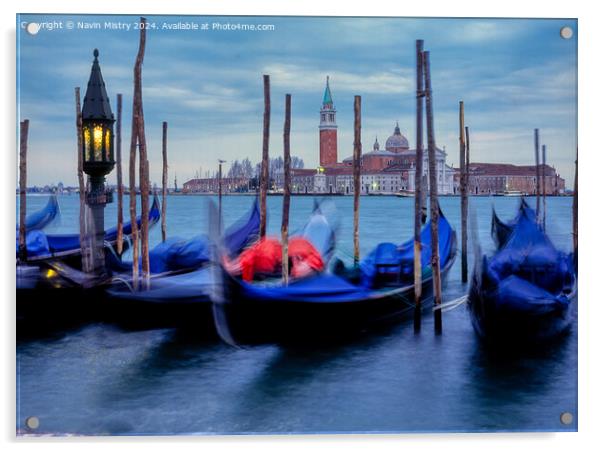 Venice at Dawn  Acrylic by Navin Mistry