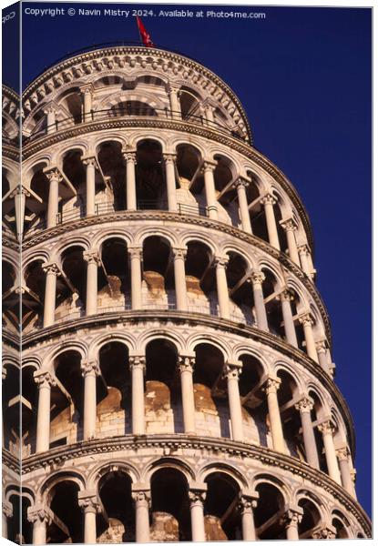 The Leaning Tower of Pisa Canvas Print by Navin Mistry
