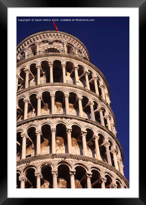 The Leaning Tower of Pisa Framed Mounted Print by Navin Mistry