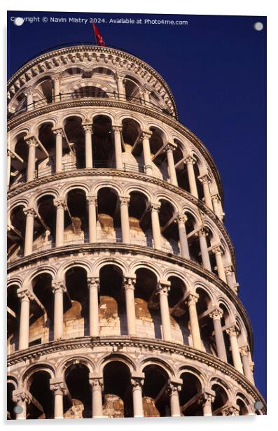 The Leaning Tower of Pisa Acrylic by Navin Mistry