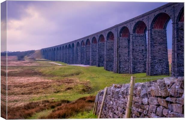 Ribblehead Viaduct Yorkshire Dales  Canvas Print by Tim Hill