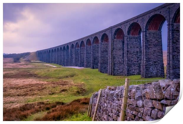 Ribblehead Viaduct Yorkshire Dales  Print by Tim Hill