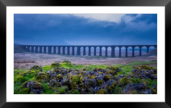 Moody Ribblehead Viaduct Framed Mounted Print by Tim Hill