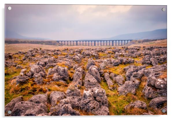 Ribblehead Viaduct Yorkshire Dales Acrylic by Tim Hill
