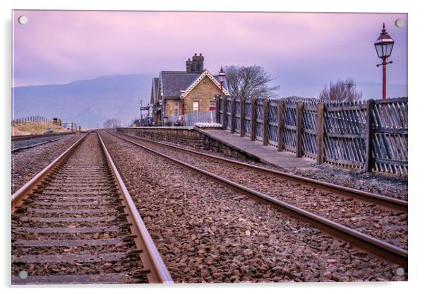 Ribblehead Station Acrylic by Tim Hill