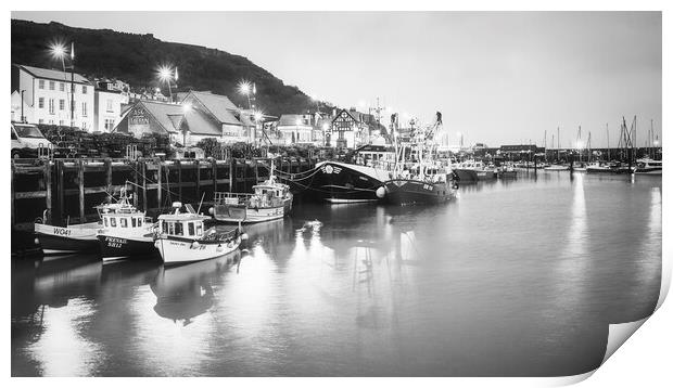 Scarborough Black and White Print by Tim Hill