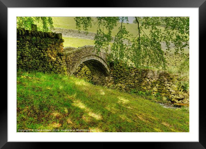 Eastergate Bridge Marsden Yorkshire  Framed Mounted Print by Diana Mower