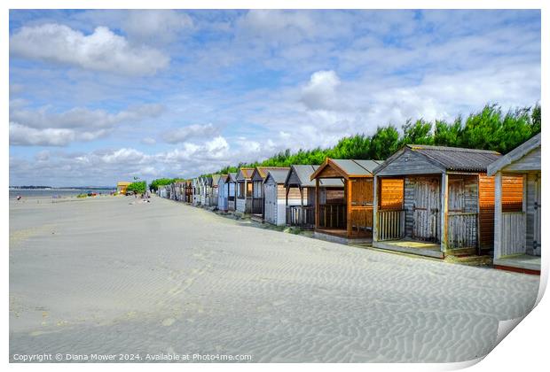 West Wittering beach Huts   Print by Diana Mower