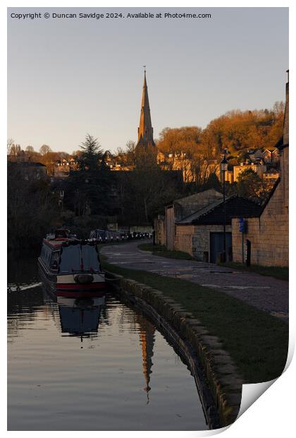 Golden moments over Widcombe in Bath Print by Duncan Savidge