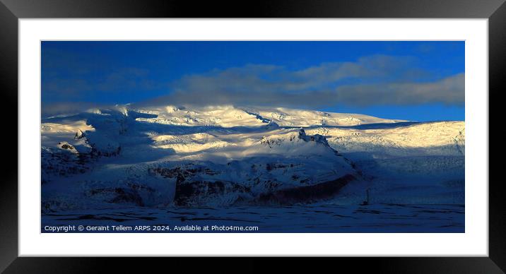 Mountains early morning, southern Iceland Framed Mounted Print by Geraint Tellem ARPS