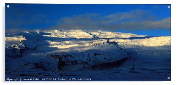 Mountains early morning, southern Iceland Acrylic by Geraint Tellem ARPS